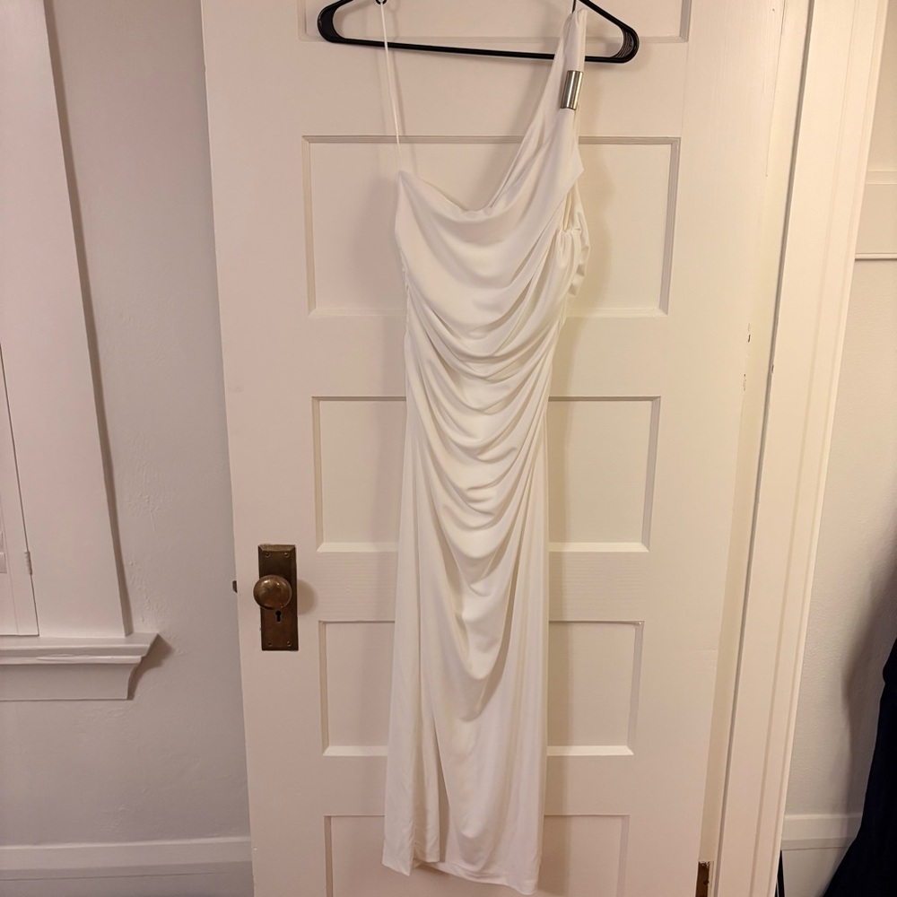 Zara One Shoulder White Dress